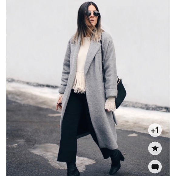 Zara Jackets & Blazers - ZARA gray wool pea coat maxi length